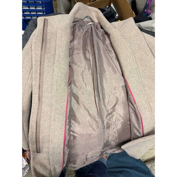 J. Crew Factory Tan City Wool Blend Coat Size 00 - Picture 4 of 7